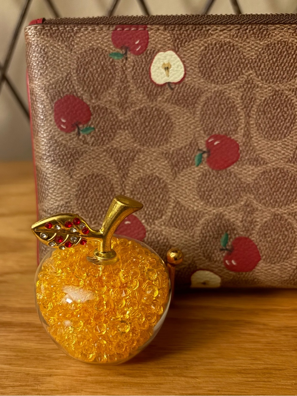 Coach “Apple Print” Zip Wristlet Euc - Picture 3 of 8